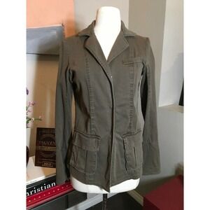 Theodore Size S Olive Green Cotton Military Jacket